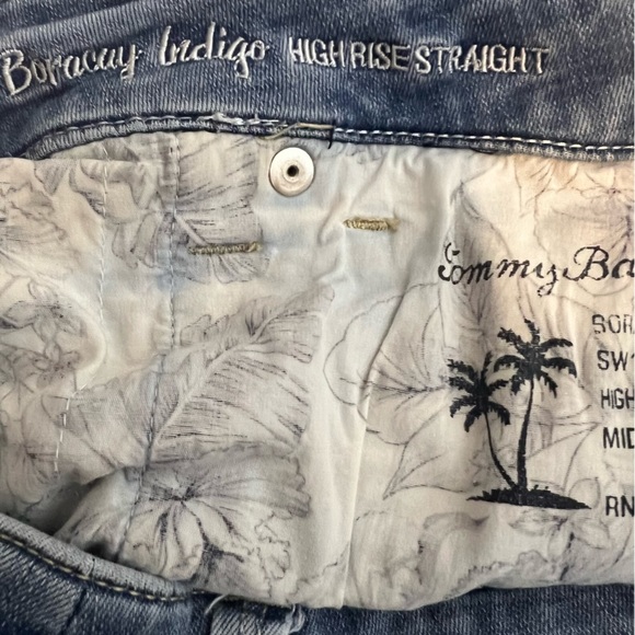 Tommy Bahama Boracay Indigo High Rise Straight Jeans in Mid Blue Wash - Picture 8 of 10